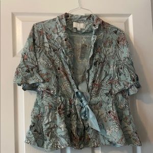 Anthropologie tie dress shirt